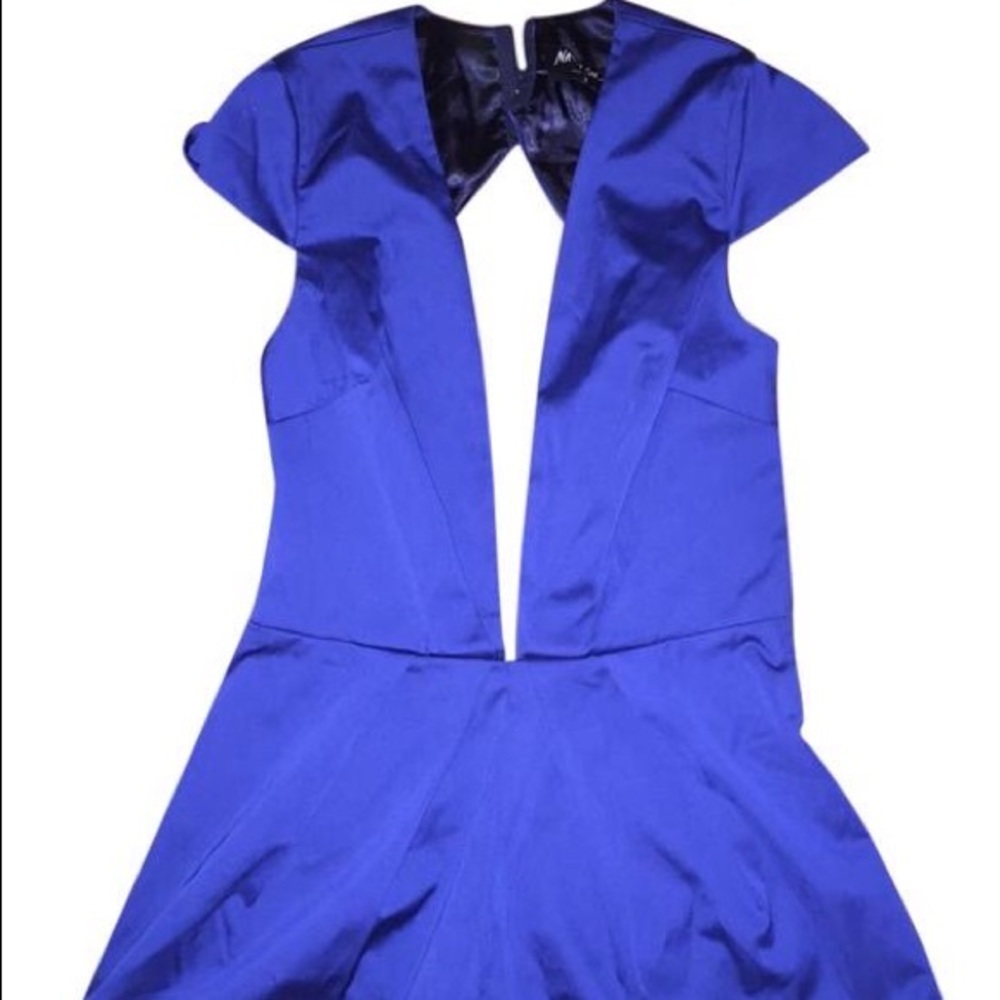 Nasty Gal Royal Blue Deep V Romper